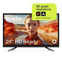 24” Телевизор Tuvio HD-ready DLED на платформе Яндекс.ТВ, STV-24DHBK2R, черный