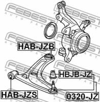 Сайленблок задн. передн. рычага Honda Jazz/Fit GD 2, HABJZB FEBEST HAB-JZB