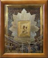 Ташлинская икона Божией Матери "Избавительница от бед", в деревянной рамке 17,5*20,5 см