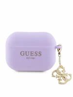 Guess для Airpods Pro 2 чехол Liquid silicone with Big 4G charm Purple