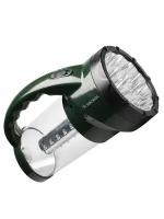 Фонарь с кемпинговой лампой аккумуляторный Космос 2008L-LED, зеленый