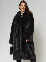 Шуба HJ IMPERIA FURS, размер 52, графит