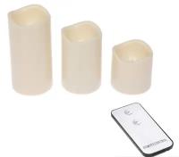 Набор из трех светодиодных свечей с пультом (3 pc led light candle set)