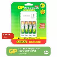 Зарядное устройство GP + 4 аккумулятора AAA 1000mAh 100AAAHC/CPB-2CR4 12/48