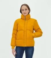 Пуховик куртка женская короткая, демисезон, желтая, размер M