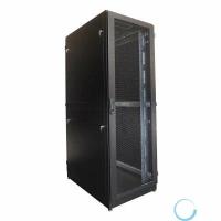 ЦМО Шкаф серверный напольный 48U (600 х 1000) дверь перфорированная, задние двойные перфорированные, цвет черный ШТК-М-48.6.10-4
