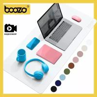 Коврик для мышки большой BOOZO Desk mate s, кожаный коврик для мыши, коврик для мышки компьютерный, белый