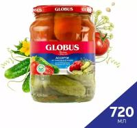 Ассорти овощное Globus из томатов и огурцов маринованные 720мл