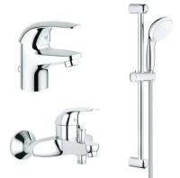 Комплект смесителей для ванной Grohe Euroeco Tempesta