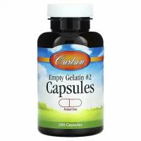 Carlson, Empty Gelatin Capsules #2, 200 Capsules