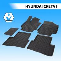 Коврики в салон Rival резина черный 62310001 Hyundai Creta (1G) 2016-