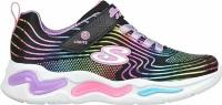 Детские Кроссовки SKECHERS S LIGHTS - wavy beams ( Unisex-Child ) / black/multi / 10.5 US / 27 EU / 9.5 CM