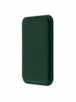 Картхолдер Wallet Green Forest Кожаный чехол-бумажник MagSafe для iPhone, Зелёный лес
