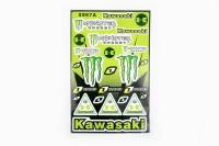 Наклейки (набор) спонсоры, KAWASAKI (28х43см) (#5987A)