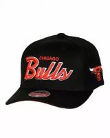 Бейсболка с изогнутым козырьком Mitchell and Ness Chicago FOUNDATION Stretch Chicago Bulls Black