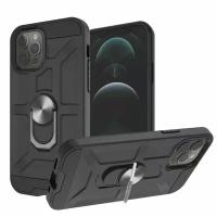 Противоударная накладка Armor Case с кольцом для Apple iPhone 15 (6.1) черный