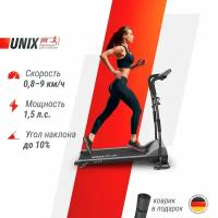 Беговая дорожка UNIX Fit ST-310 электрическая, складная, мощностью 1 л. с, до 80 кг, беговое полотно 85 x 28.5 см, скорость 0.8 - 9 км/ч