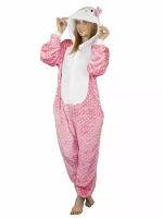 Костюм-пижама Кигуруми (Kigurumi) для взрослых Хэллоу Китти (размер XL, рост 175-180 до 48 RU)