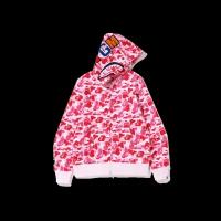 BAPE Big ABC Camo Shark Full Zip Hoodie Pink (S)