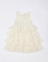 Платье H&M для девочек, цвет Белый; размер 122