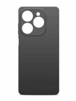 Чехол на Tecno Spark 20 (Техно Спарк 20) черный матовый силиконовый с защитой (бортиком) вокруг камер, Miuko