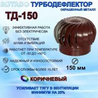 Турбодефлектор крышный ТД-150мм ROTADO, оцинкованный коричневый