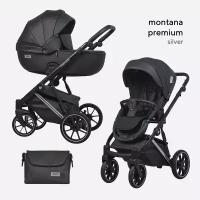 Коляска RIKO BASIC MONTANA PREMIUM Silver 2 в 1, 22 Black