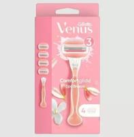 Женский Бритвенный станок Gillette VENUS SPA Breeze с ароматом Белого чая (ручка+ 4 кассеты); Джилет Винес Бриз СПА; Женский станок для бритья