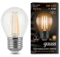 Лампа Gauss Filament LED E27 5W 2700K 105802105