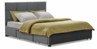 Двуспальная кровать Борба 140х200, с выдвижными ящиками, Amigo grey