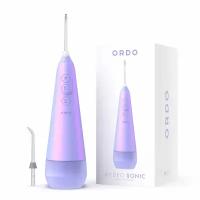 Ирригатор для полости рта ORDO Hydro Sonic Flosser Lavender портативный с двумя насадками, 3 режима работы, резервуар на 260 мл, фиолетовый