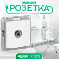 Systeme Electric AtlasDesign Розетка ТВ антенна коннектор, механизм, белый ATN000193