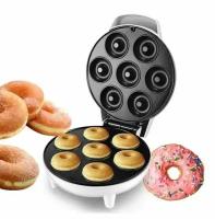 Donut maker, прибор для выпечки мини пончиков, форма для пончиков электрическая, вафельница