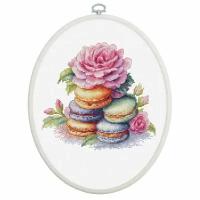 Французские Macarons #BC226 Luca-S Набор для вышивания 15 x 16 см Счетный крест