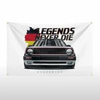 Флаг плакат баннер JDM VW Golf Фольцваген Гольф
