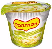 Пюре картофельное со вкусом жареного лука "Роллтон", в стакане 40 г. 24 шт