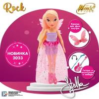 Шарнирная кукла Winx Club "Rock" Стелла с крыльями и аксессуарами (4 шт.), 24 см, IW01332203