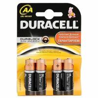 Комплект батареек 4 шт Duracell Basic AA LR6/MN1500