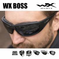 Защитные очки Wiley X Boss со съемным обтюратором и небьющимися линзами "серебристая вспышка"