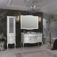 Мебель для ванной Опадирис Лаура 120 белый/swarovski золото