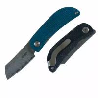Нож складной PETIT Series 47-120, VG-10 Damascus,HRc:60,рук.Джут-микарта Blue/Black MCUSTA