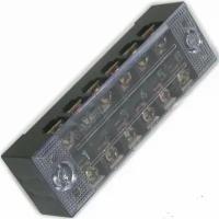 Клеммная колодка винтовая с крышкой, 12 контактов, М3, 15 А, 600 В, 14 AWG, 2 мм2