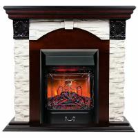 Электрокамин RealFlame DUBLIN LUX STD/EUG AO-215 с очагом Majestic Lux Black