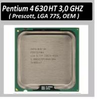 Intel Pentium 4 630 HT Prescott LGA775 OEM, 3 ГГц (800) ОЕМ версия