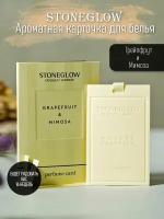 Ароматическое саше-карточка StoneGlow "Грейпфрут и мимоза", ароматизатор для белья, парфюм для дома, подвесной, 1 шт