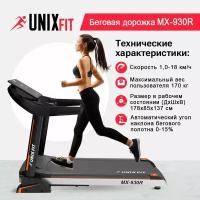 Беговая дорожка UNIX Fit MX-930R