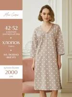 Платье женское / сорочка Mia Cara AW21WJ347 Morning Coffee кофейный/горошек р.54-56