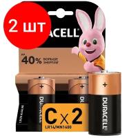 Комплект 2 упаковок, Батарейки DURACELL BASIC C/LR14-2BL