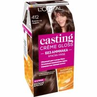 L'Oreal Paris Стойкая краска-уход для волос Casting Creme Gloss оттенок 412, Какао со льдом