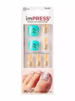 Kiss Твердый лак Импрессс Педикюр "Модные ножки", Impress Toe Nails BIPT013C